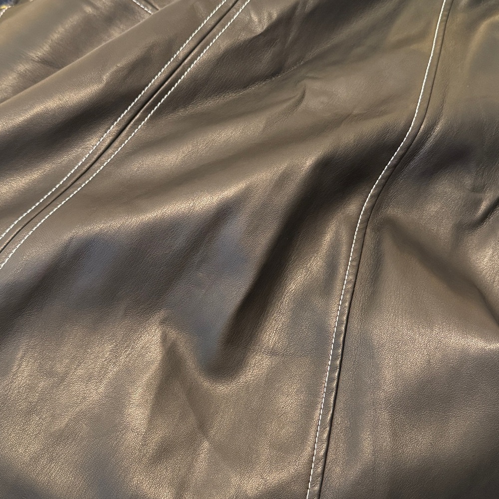 STAUD Wells Dress Faux Leather - Picture 9 of 14